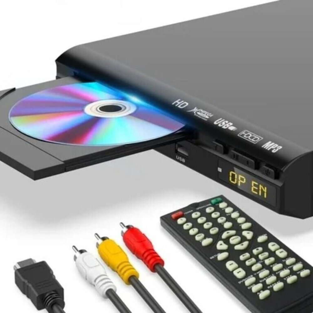HD DVD Player for Home, CD DVD Players, WONNIE DVD Players for TV with HD/AV/Coa